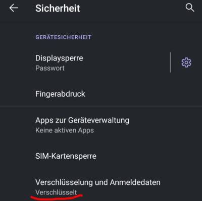 So sollte es dann in den Einstellungen aussehen